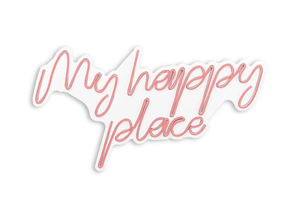 Dekorativ plast LED-belysning My Happy Place - Rosa