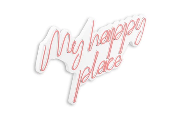 Dekorativ plast LED-belysning My Happy Place - Rosa