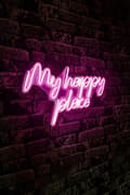 Miniatyrbilde 2 av 7: Dekorativ plast LED-belysning My Happy Place - Rosa