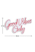 Pikkukuva 6 / 7: Koristeellinen muovinen led-valaistus Good Vibes Only 2 - punainen