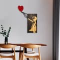 Miniatyrbilde 3 av 9: Dekorativt treveggtilbehør Banksy - 15-1