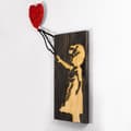 Miniatyrbilde 7 av 9: Dekorativt treveggtilbehør Banksy - 15-1