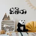 Miniatyrbillede 2 af 7: Dekorativt metalvægtilbehør Pandaer - 298