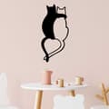 Miniatyrbilde 1 av 7: Dekorativt metallveggtilbehør Love Cats - 478