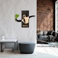 Miniatyrbillede 4 af 7: Dekorativt trævægstilbehør Banksy - Blomsterkaster 2