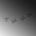 Miniatyrbillede 5 af 6: Dekorativt metalvægtilbehørsfugle - 304