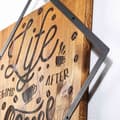 Miniatyrbillede 5 af 5: Dekorativt trævægstilbehør Livet begynder efter kaffe