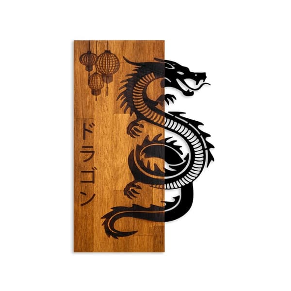 Dekorativt treveggtilbehør Dragon