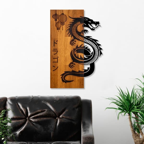 Dekorativt treveggtilbehør Dragon