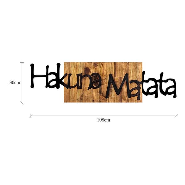 Koristeellinen puinen seinätarvike Hakuna Matata 4