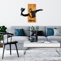 Miniatyrbillede 4 af 7: Dekorativt trævægstilbehør Banksy - Blomsterkaster