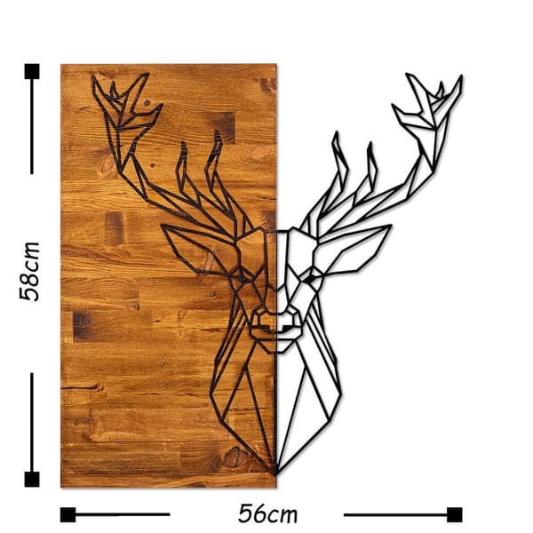 Koristeellinen puinen seinätarvike Deer1