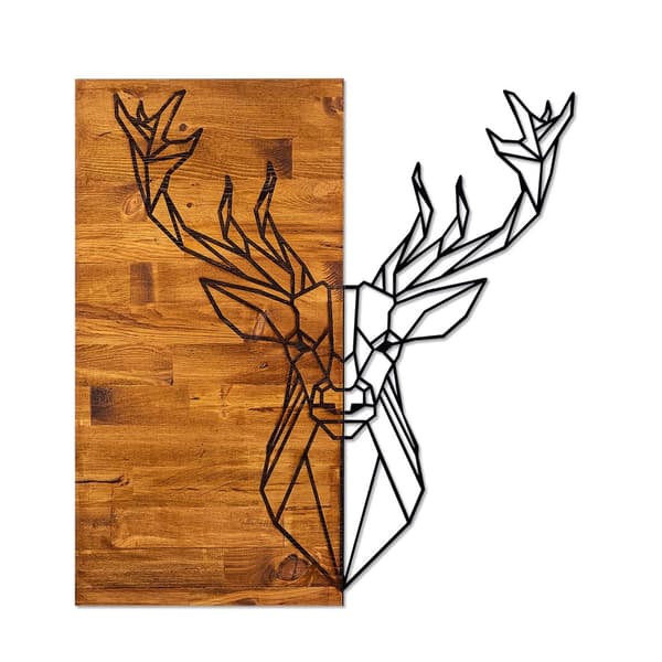 Koristeellinen puinen seinätarvike Deer1