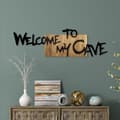 Miniatyrbillede 2 af 6: Dekorativt trævægstilbehør Welcome To My Cave