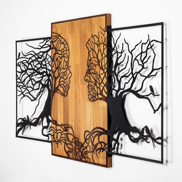 Koristeellinen puinen seinätarvike Tree Love - 312