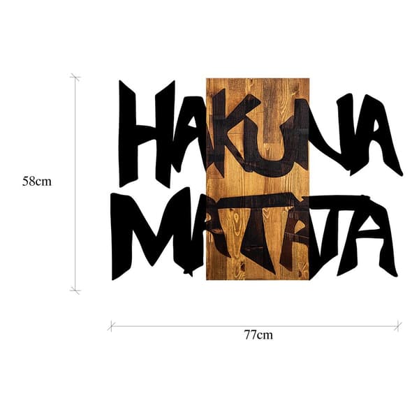 Koristeellinen puinen seinätarvike Hakuna Matata 5
