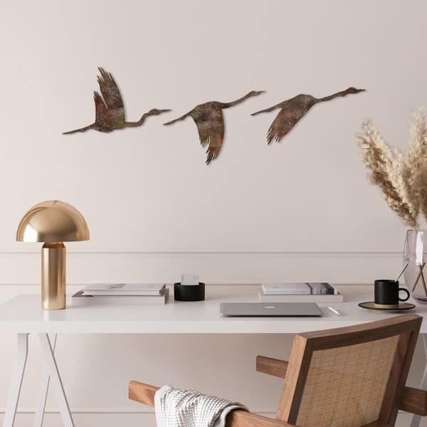 Koristeellinen metalliseinätarvike Rusty Birds 1
