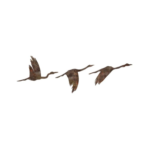 Koristeellinen metalliseinätarvike Rusty Birds 1