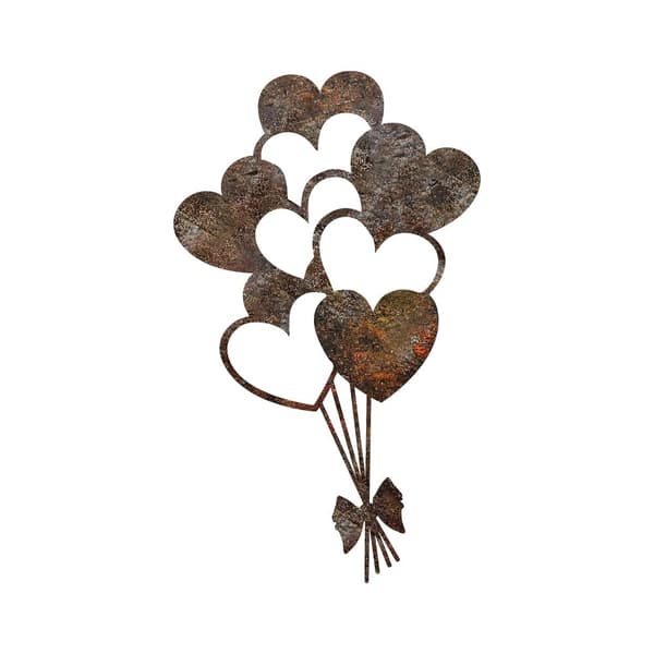 Dekorativt metallveggtilbehør Rusty Heart 1
