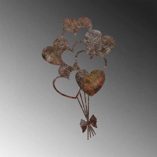 Dekorativt metallveggtilbehør Rusty Heart 1
