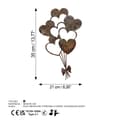 Miniatyrbilde 8 av 8: Dekorativt metallveggtilbehør Rusty Heart 1