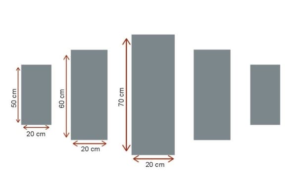 Dekorativt lerretsmaling (5 stykker) BC049