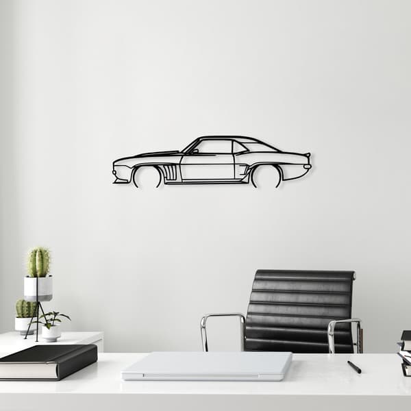 Dekorativt metallväggstillbehör Chevrolet Camaro Silhouette