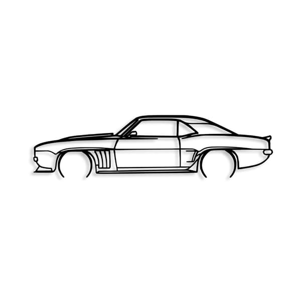 Dekorativt metallväggstillbehör Chevrolet Camaro Silhouette