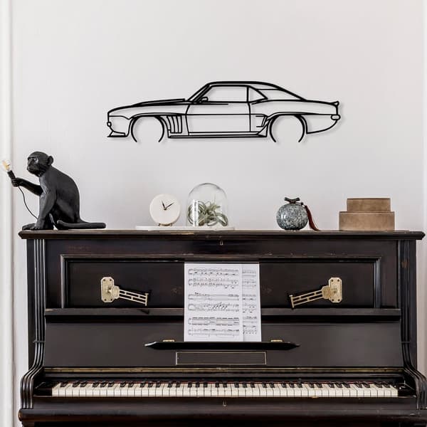 Dekorativt metallväggstillbehör Chevrolet Camaro Silhouette
