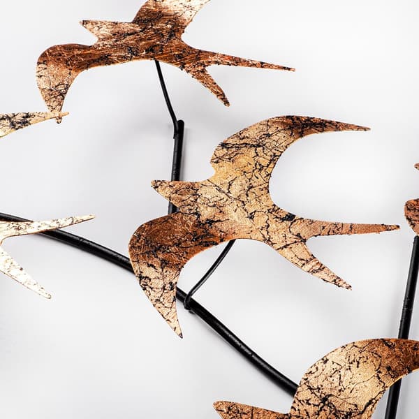 Dekorativt metallveggtilbehør Flying Birds 3