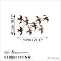 Miniatyrbilde 7 av 7: Dekorativt metallveggtilbehør Flying Birds 3