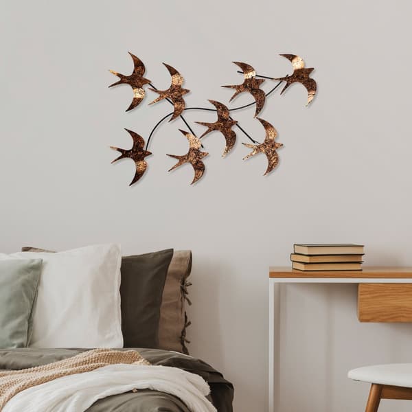 Dekorativt metallveggtilbehør Flying Birds 3