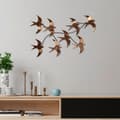 Miniatyrbilde 1 av 7: Dekorativt metallveggtilbehør Flying Birds 3