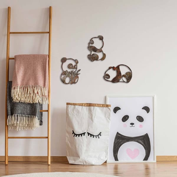 Dekorativt metallveggtilbehør Rusty Panda