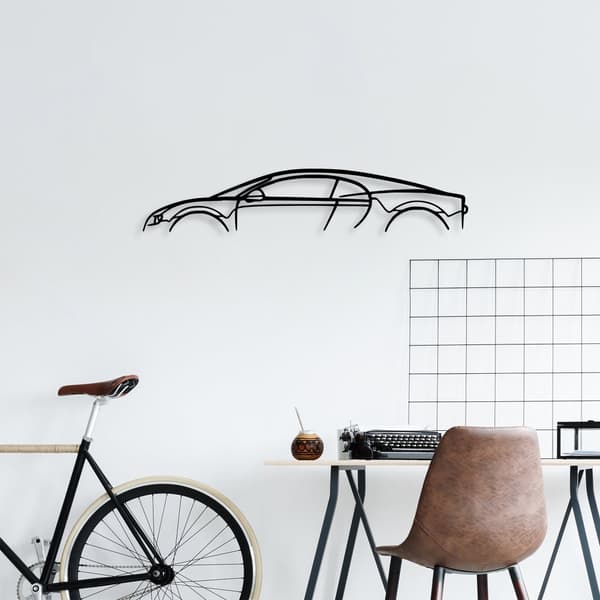 Dekorativt metallveggtilbehør Bugatti Veyron Silhouette