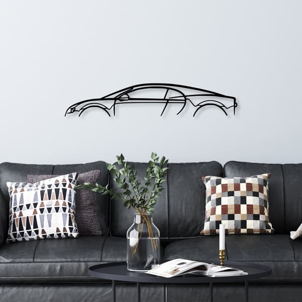 Dekorativt metallveggtilbehør Bugatti Veyron Silhouette