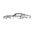 Pikkukuva 5 / 6: Koristeellinen metalliseinätarvike 1967 Ford Mustang Shelby GT500 Silhouette