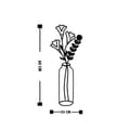 Miniatyrbilde 4 av 4: Dekorativ veggtilbehørsblomst i metall 6