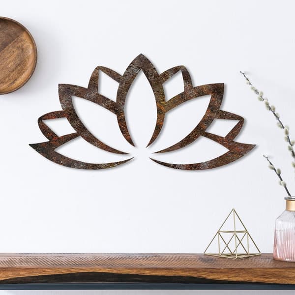 Dekorativt metallveggtilbehør Rusty Lotus