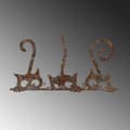 Miniatyrbillede 6 af 7: Dekorativt metalvægtilbehør Rustne katte 1