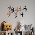 Miniatyrbillede 1 af 7: Dekorativt metalvægtilbehør Flyvende fugle 2