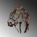 Miniatyrbillede 4 af 7: Dekorativ metalvæg tilbehør hest - 2