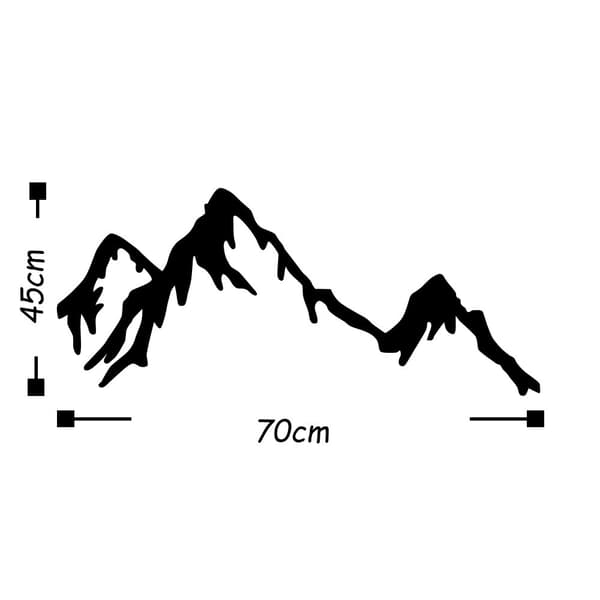 Dekorativ metalvægstilbehør Mountain