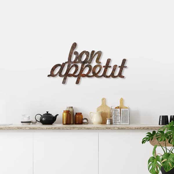Dekorativt metallveggtilbehør Rusty Bon Appetit