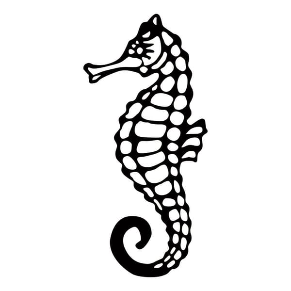 Koristeellinen metalliseinätarvike Seahorse