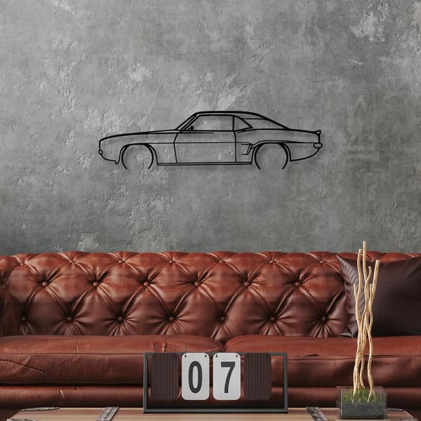 Dekorativt metalvægtilbehør Chevrolet Camaro V2 Silhouette