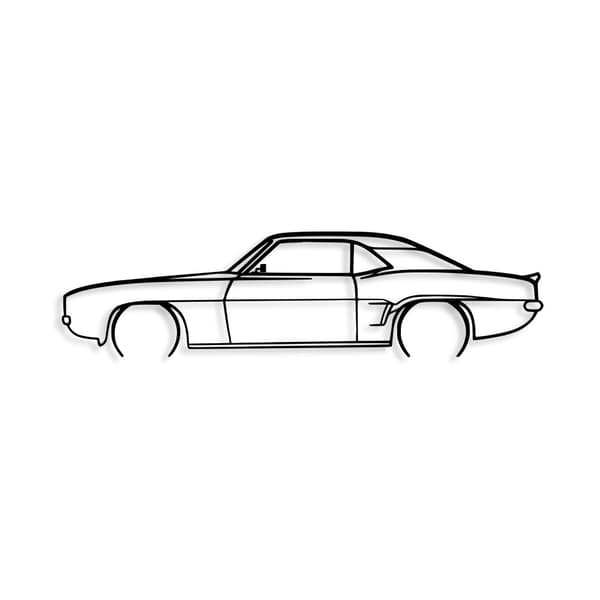 Dekorativt metalvægtilbehør Chevrolet Camaro V2 Silhouette