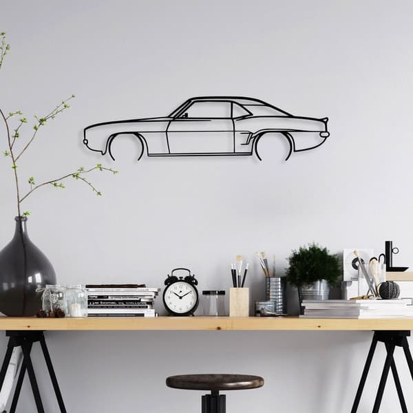Dekorativt metalvægtilbehør Chevrolet Camaro V2 Silhouette