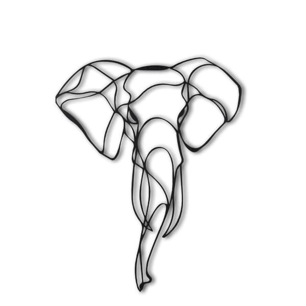 Dekorativt metallväggstillbehör Elephant 2