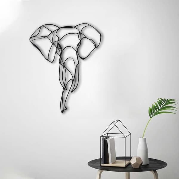 Dekorativt metalvægtilbehør Elephant 2